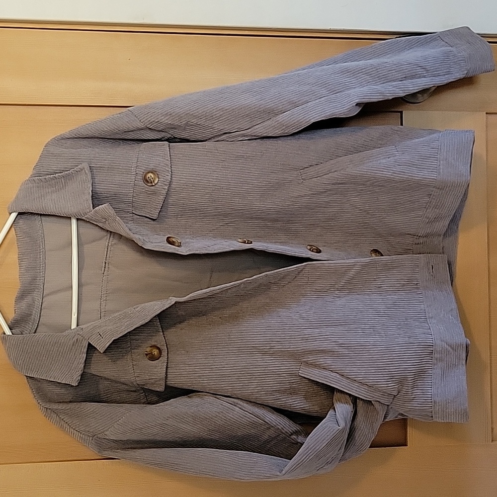 Grey corduroy shirt-jacket